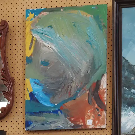 oil on board -abstract