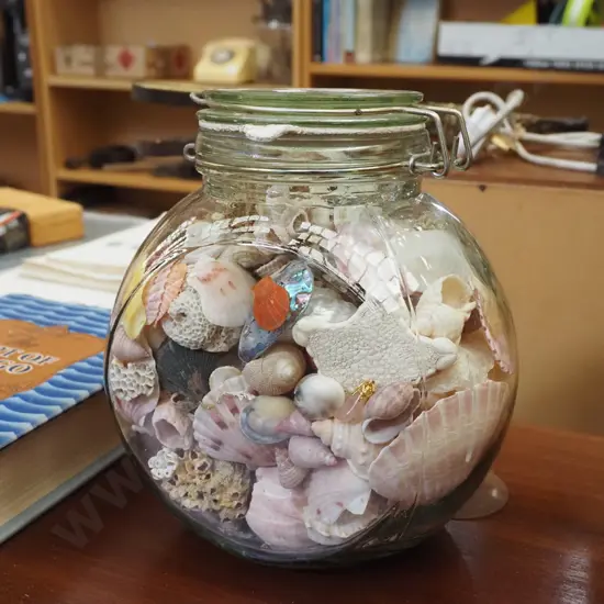 self sealing jar of shells