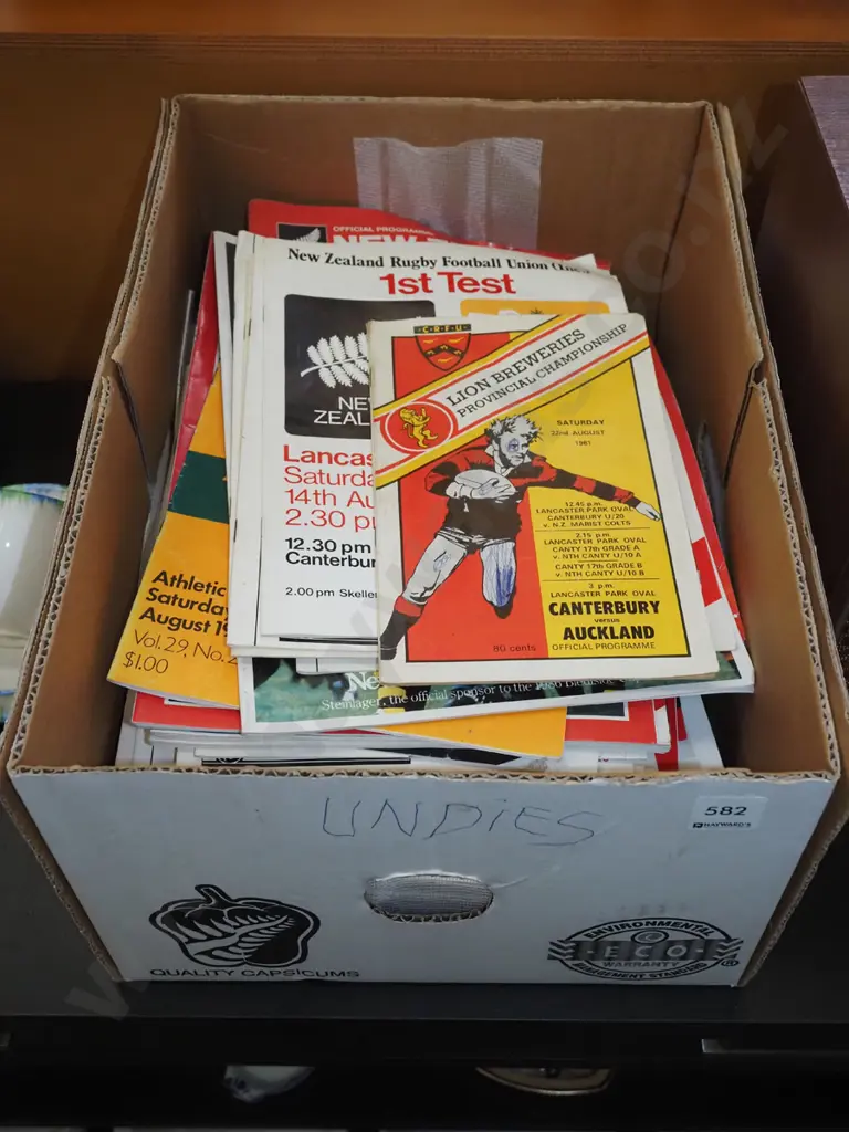 box; various rugby programmes - 1980s/90s Image 1++