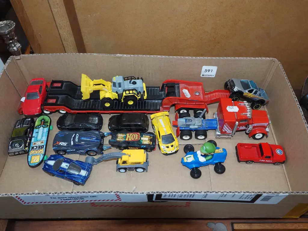 box of toy vehicles Image 1++