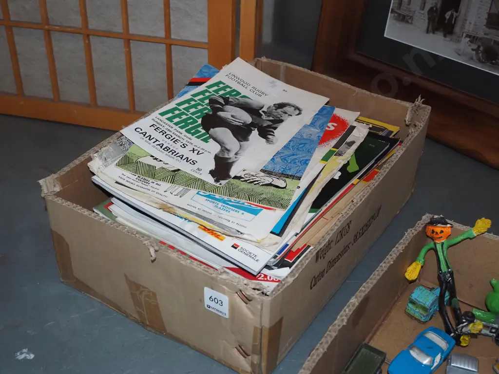 box; rugby programmes - 1980s Image 1++