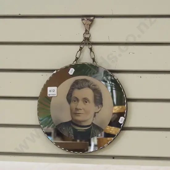 mirror framed hand painted photograph - portrait