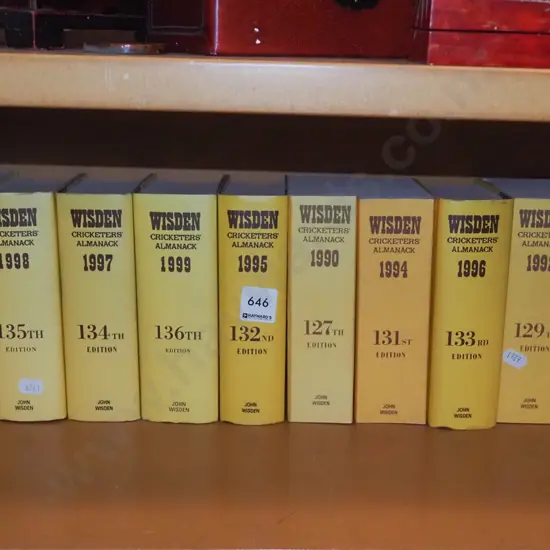 various Wisden cricket almanacs