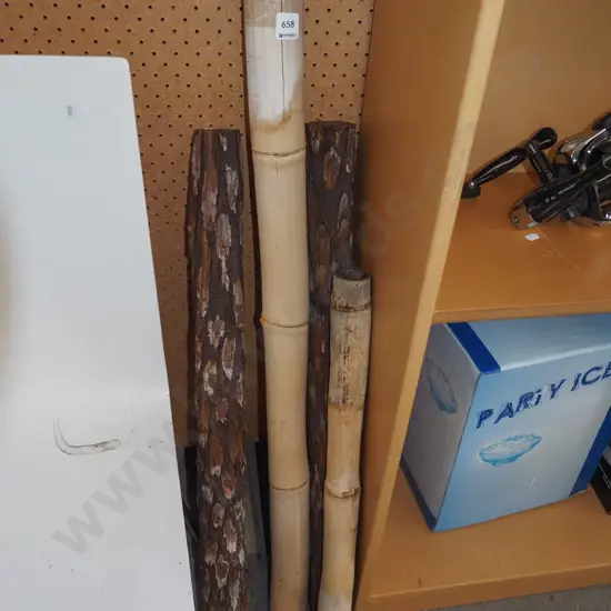 2x  lengths of ponga and 2x bamboo for indoor plants Bamboo L1030