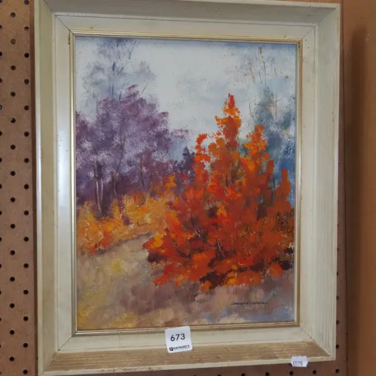framed  Robina Templeton oil - marks