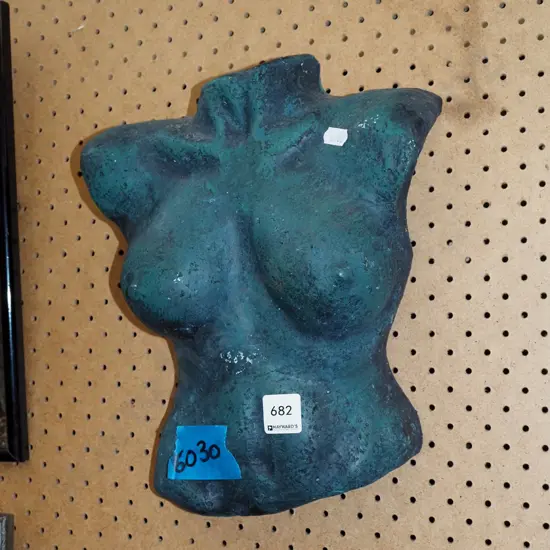 painted terracotta wall torso