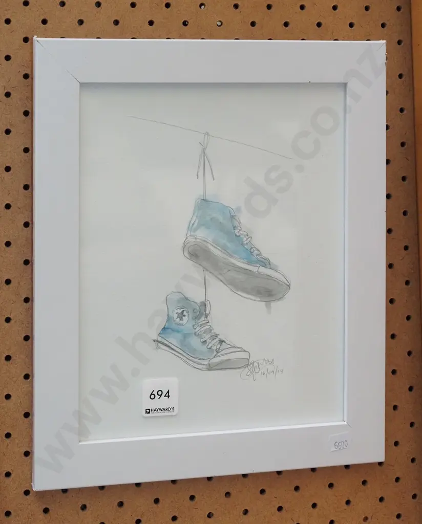 framed pencil - sneakers Image 1++
