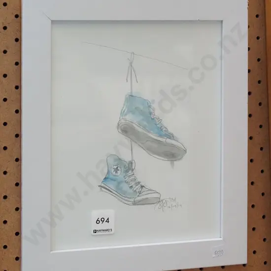 framed pencil - sneakers