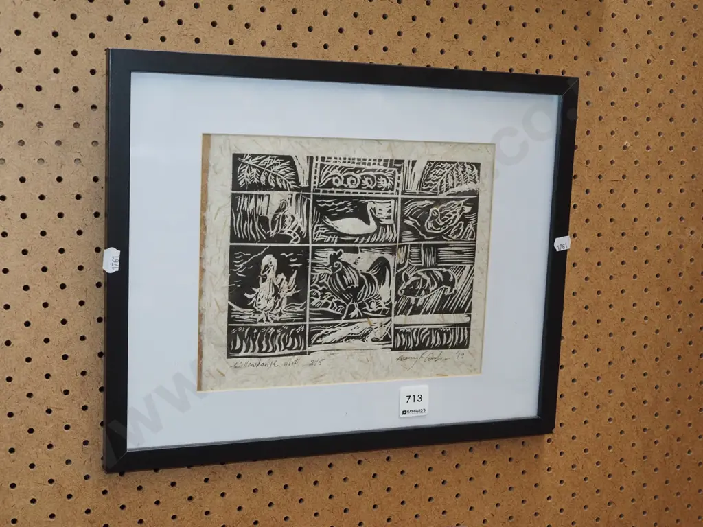 framed linocut print - animals Image 1++