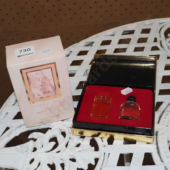 boxed as new Salvador Dali eau de toilette 30ml, boxed Dolce & Gabbana miniatures