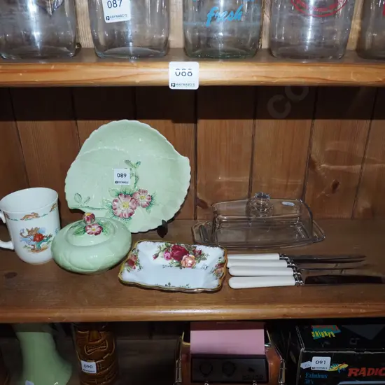 Carlton ware items, bunnykins cup etc