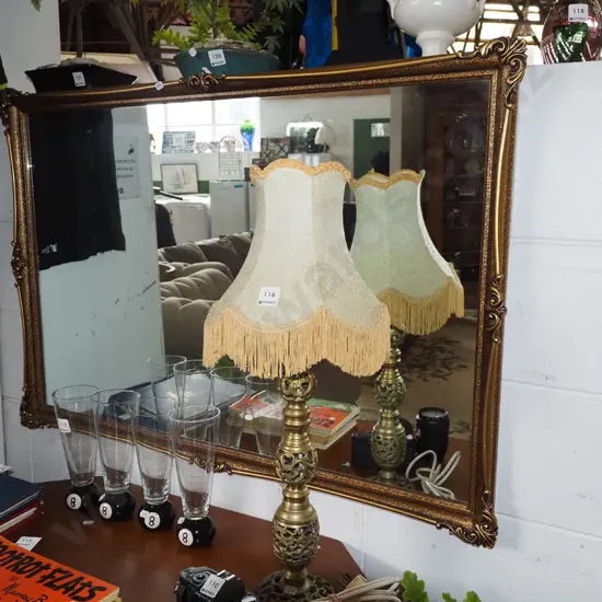 gilt framed wall mirror H700 W1000