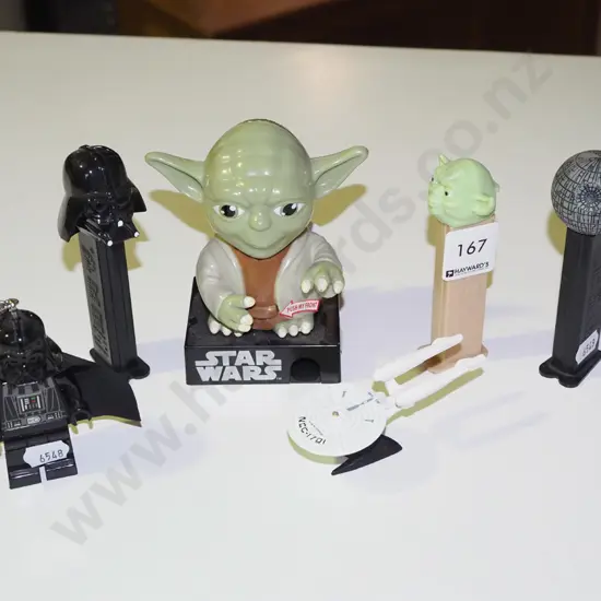 Star Wars Pez dispenser & small Yoda figurine etc