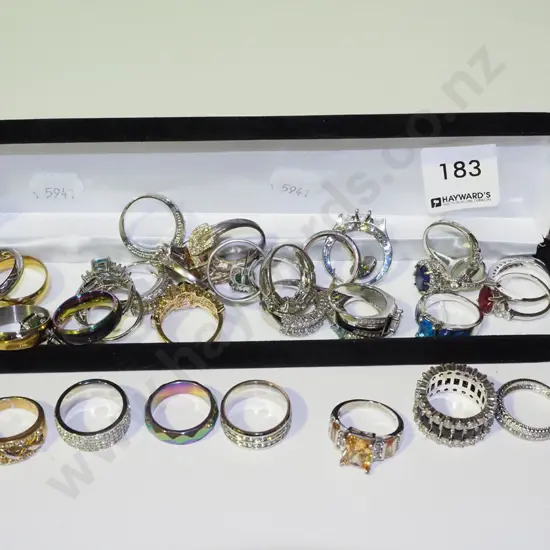 tray of dress rings