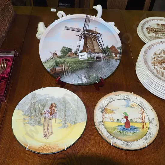2x Royal Douton plates & 1 other plate