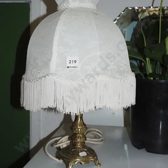 brass based table lamp H420