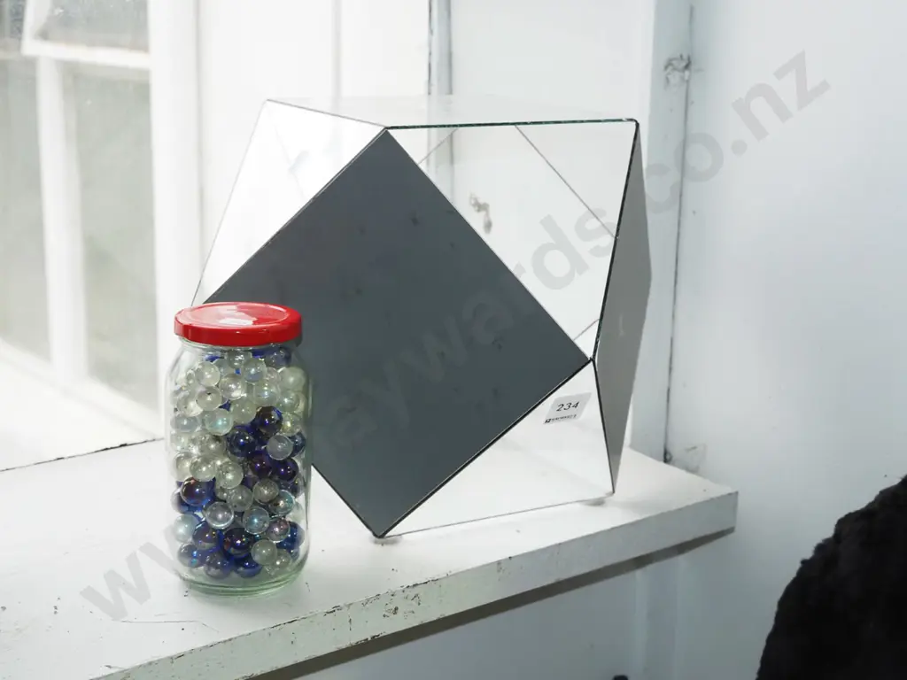 jar of glass marbles & glass terrarium Image 1++