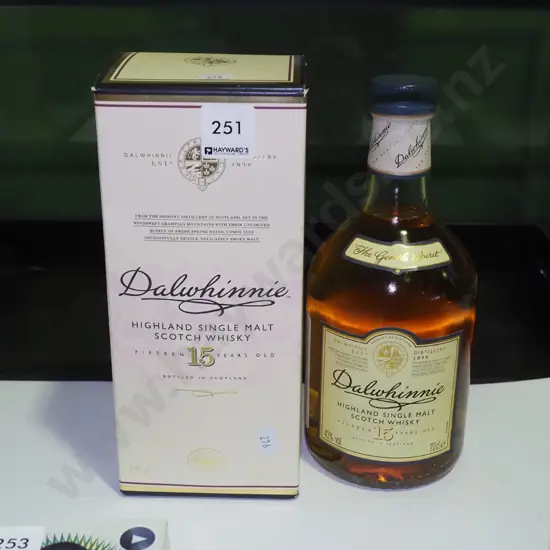 boxed 700ml bottle of Dalwhinnie Highland single malt scotch whisky