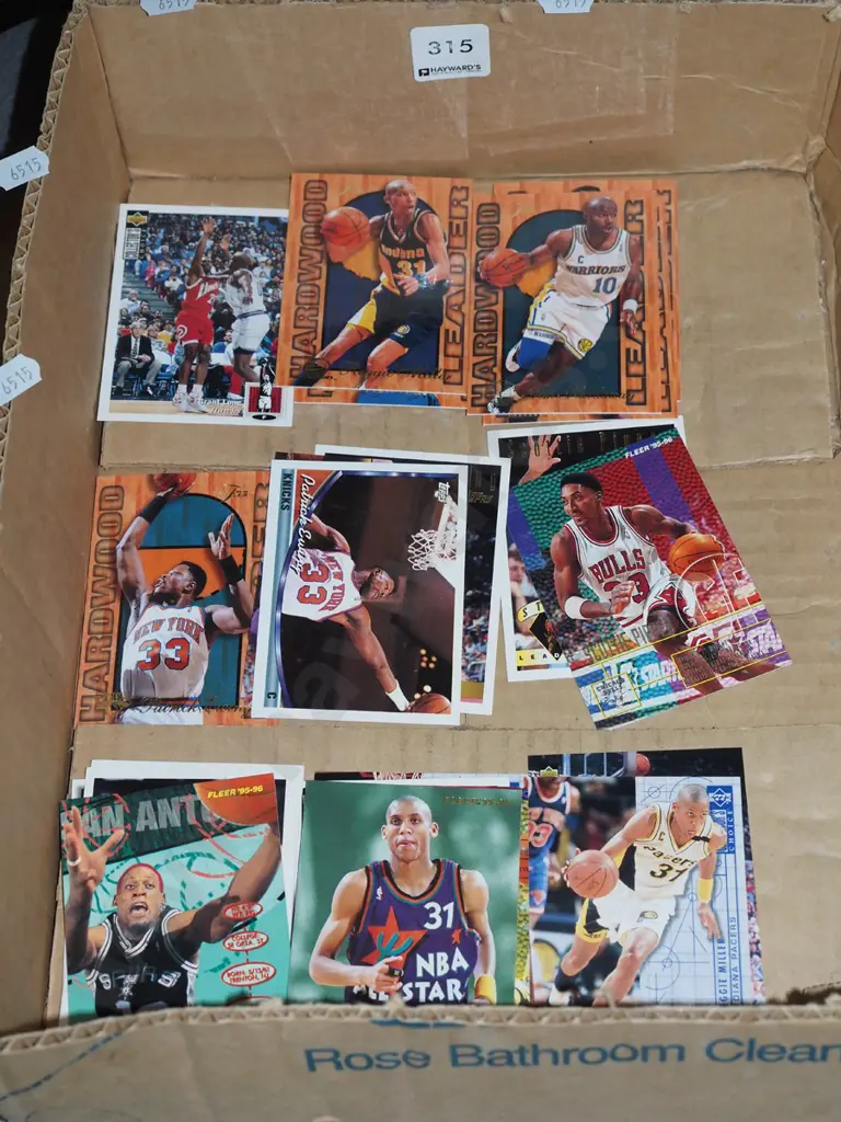 box of basketball collector cards Image 1++