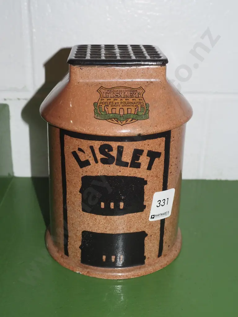 cast iron and enamel lidded canister H180 Image 1++