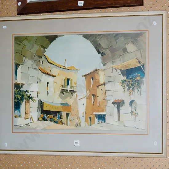 framed print - street scene