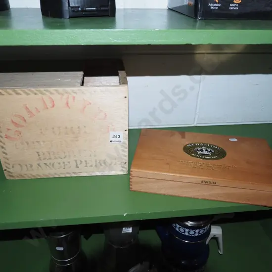 cigar box, small wooden tea box