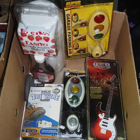box; ezi yo maker, trip wire alarm, model electric guitar, parking sensors