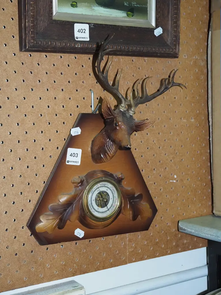 stag themed wall barometer Image 1++