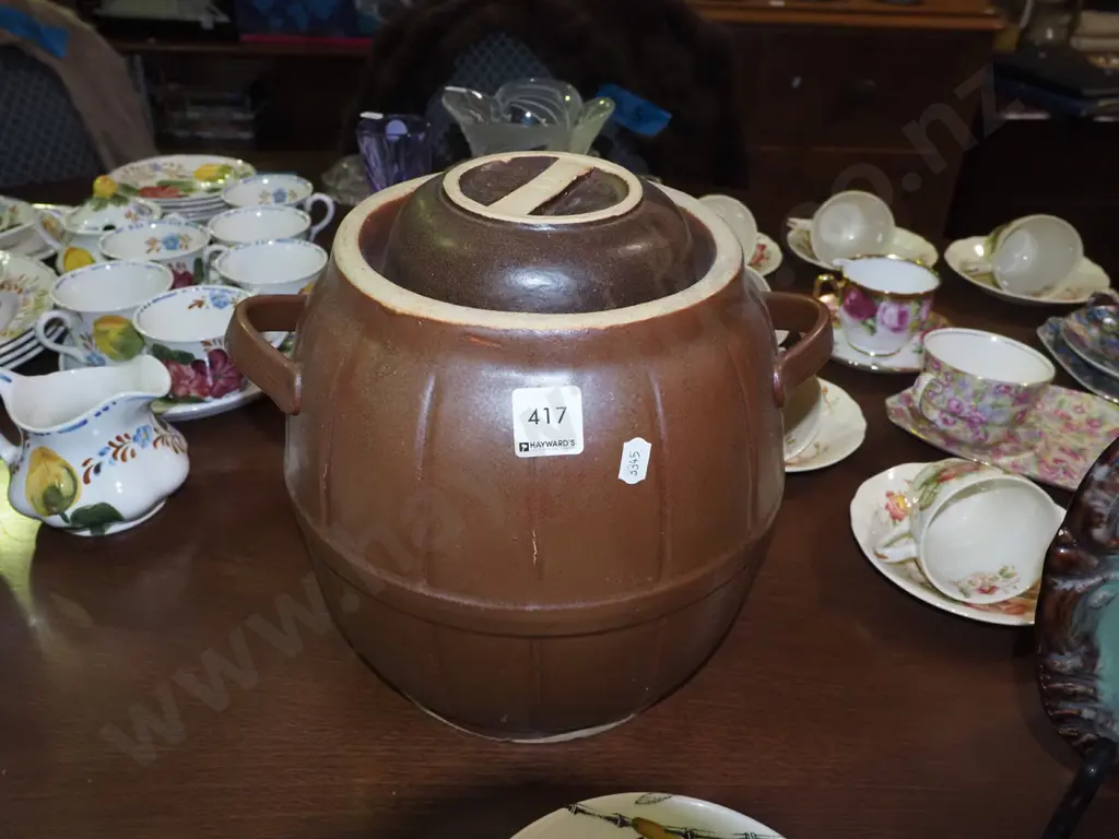 ceramic lidded storage crock Image 1++