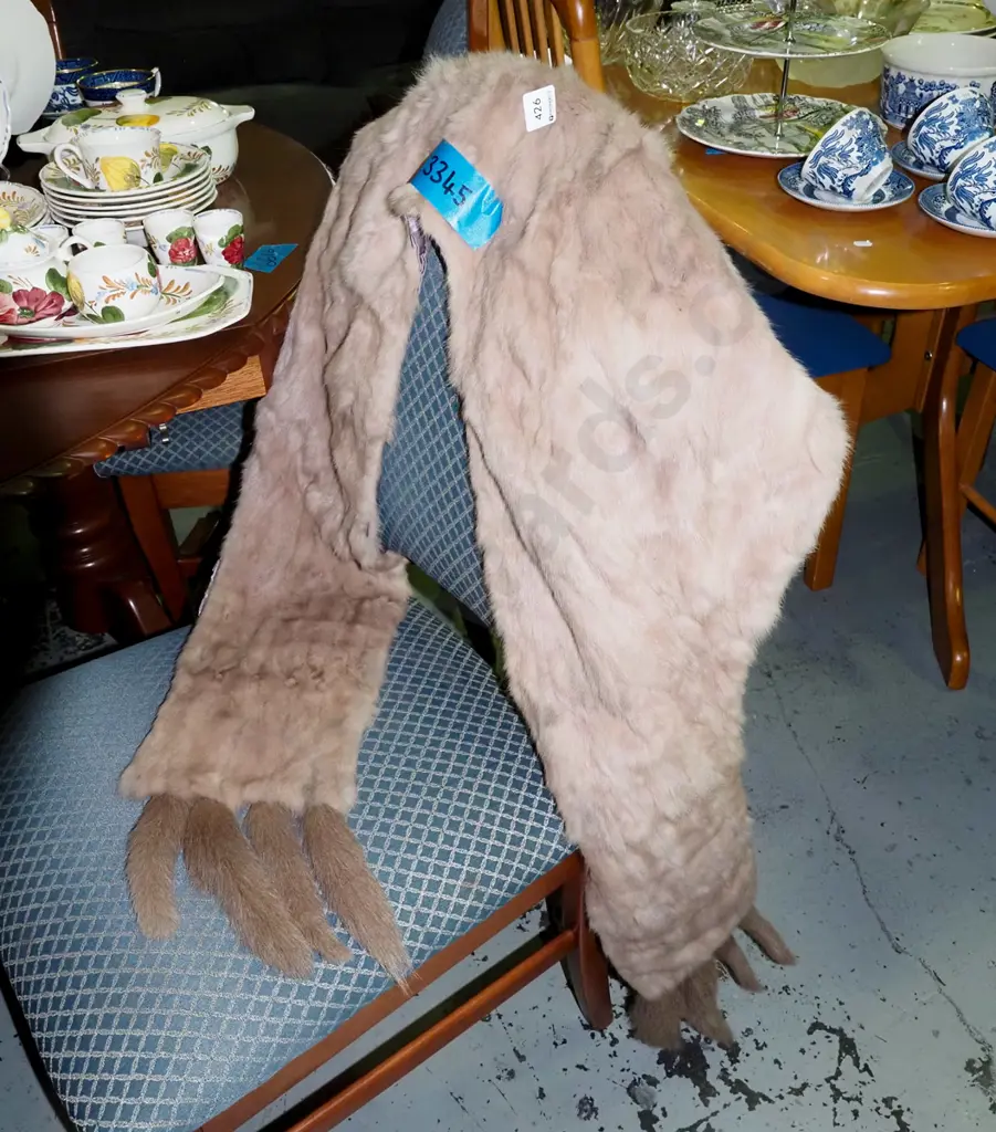 rabbit fur stole Image 1++