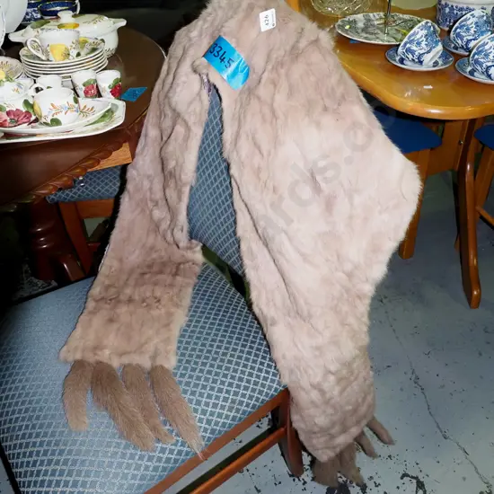 rabbit fur stole