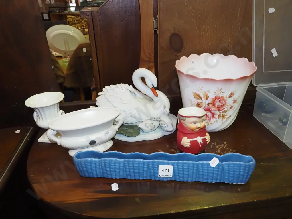 Hummel monk jug, jardiniere, 3x vases etc Image 1++