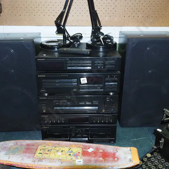 Pioneer stereo - tuner, CDs, twin tape cassettes, speakers - no turntable
