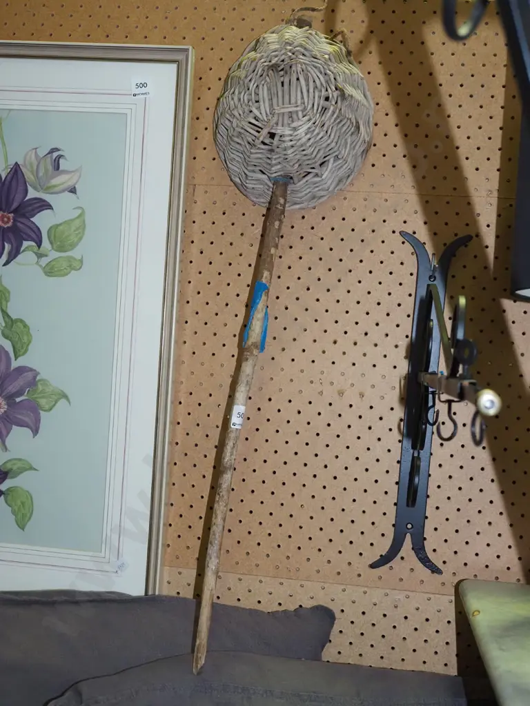 woven cane basket on stick Image 1++