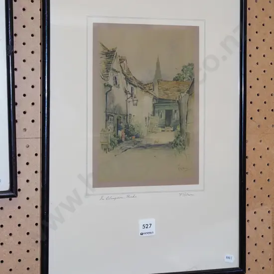 framed print - village street scene