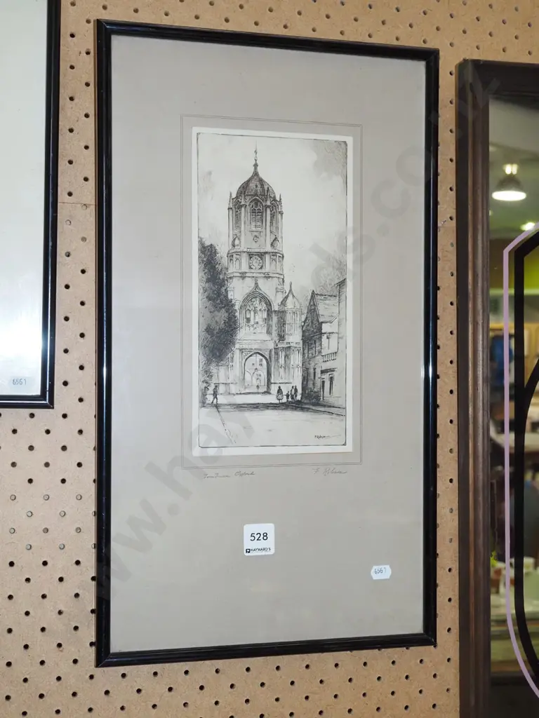 framed etching - Ton Tower, Christ Church Image 1++