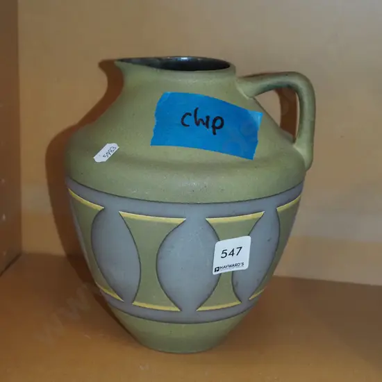 German pottery? ewer vase - small chip