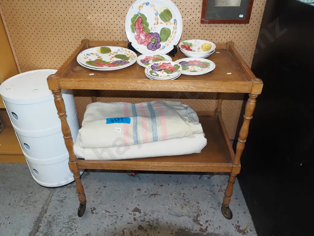oak tea trolley Image 1++