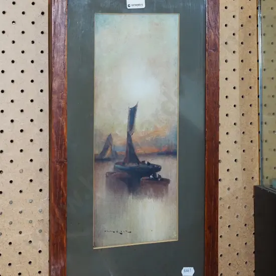 oak framed oil - boats