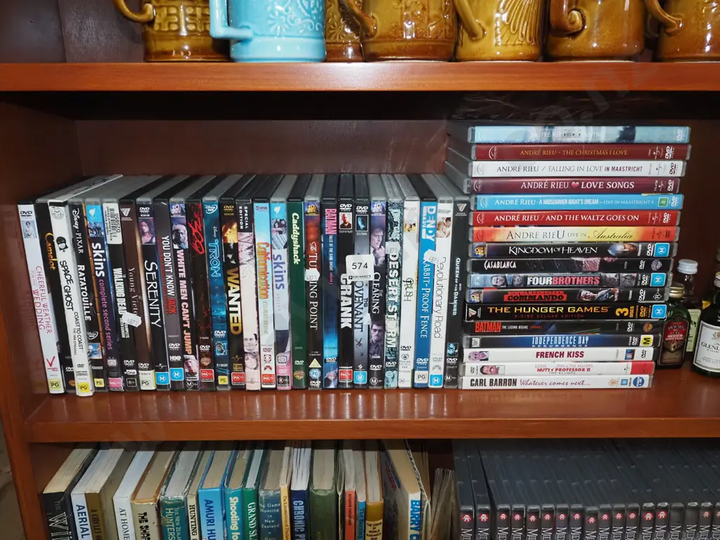 shelf of DVDs Image 1++