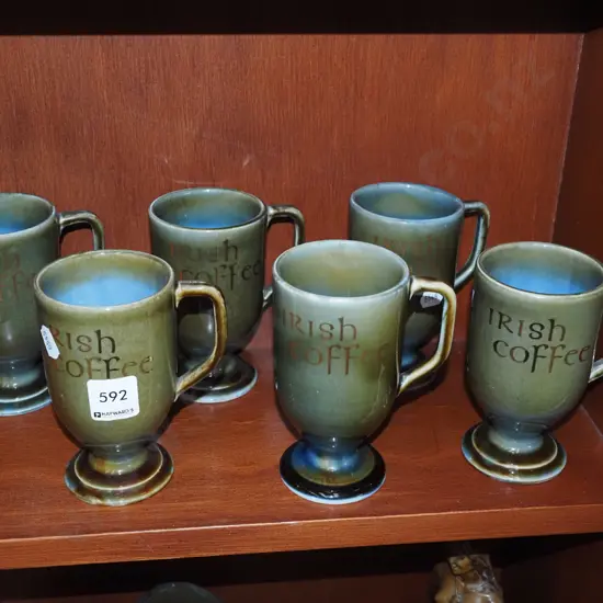 6x Irish coffee mugs