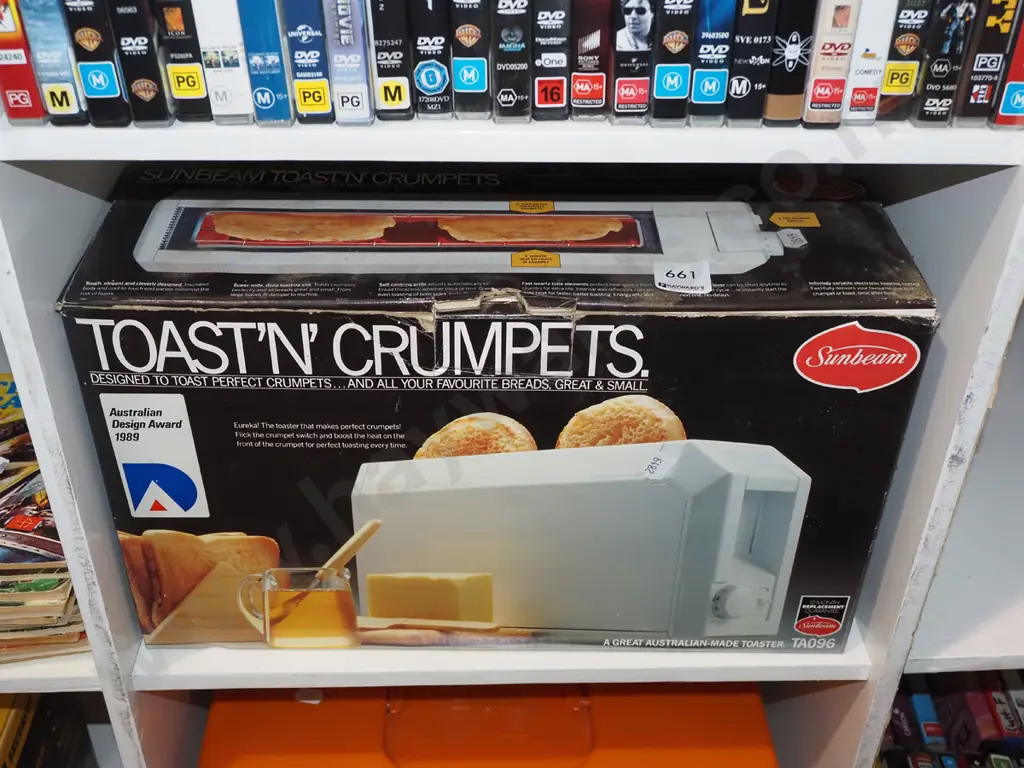 boxed as new old stock Sunbeam toast n crumpets toaster Image 1++