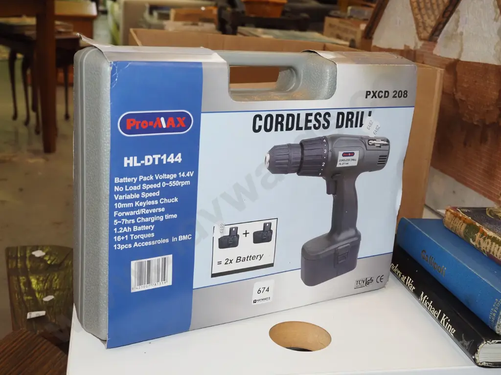 boxed as new  Promax battery powered drill Image 1++