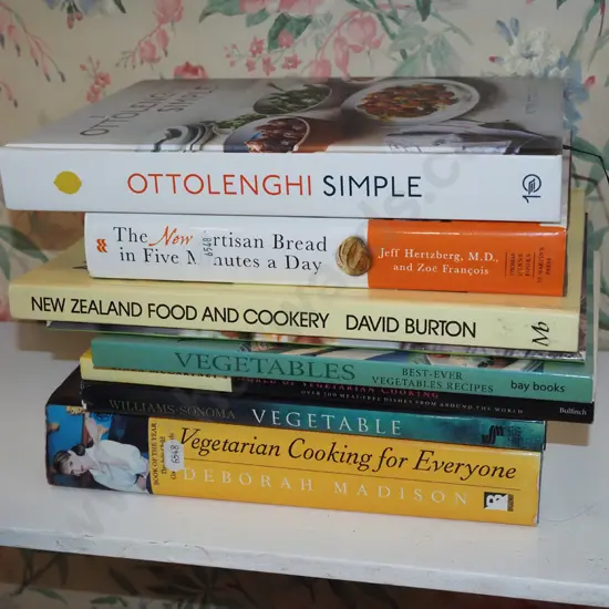 box of cookbooks
