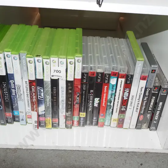 various playstation and x-box games