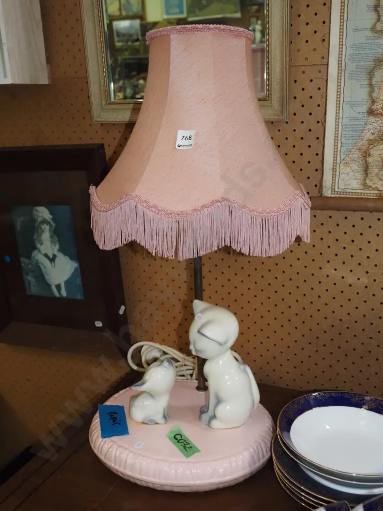 ceramic based figural table lamp - repairs H600 Image 1++