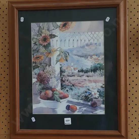 framed print - fruit by window