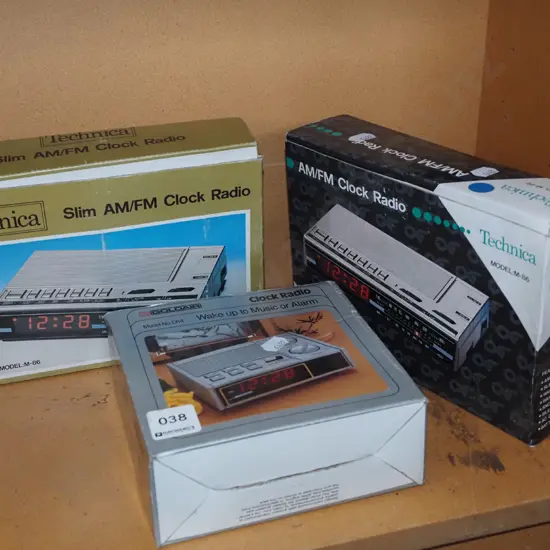 3x old boxed as new digital alarm clocks