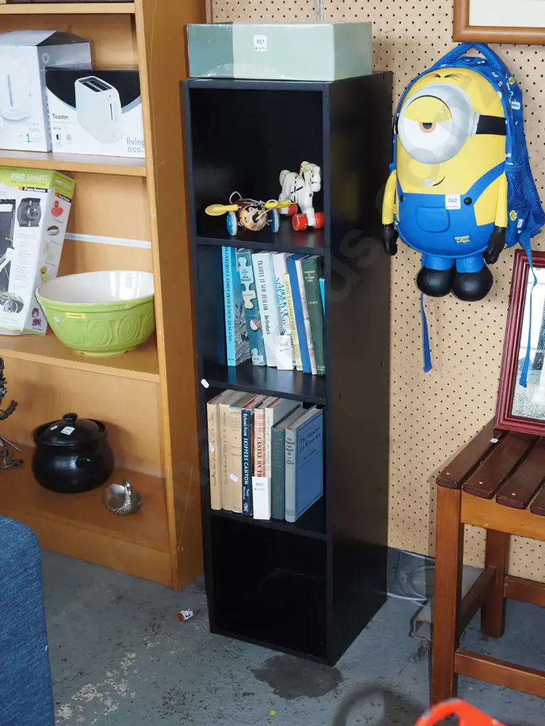 black painted mdf bookcase H1100 Image 1++