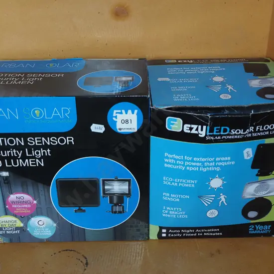 2x boxed solar security lights